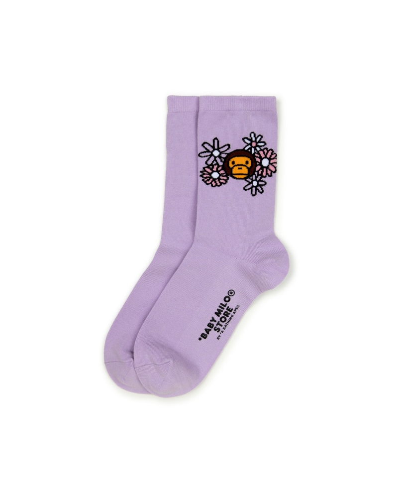 Chaussettes Bape Baby Milo Violette Femme | OXC-68634533